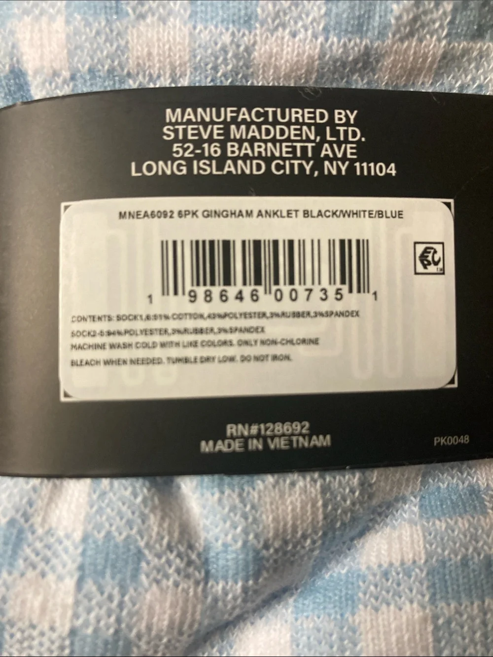 Madden NYC Women’s Black & White Fashion Anklets - 6 Pack